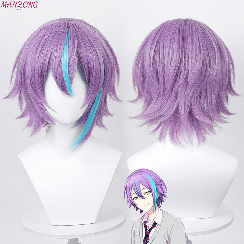 Kamishiro Rui Cosplay Pruik Project Sekai Kleurrijk Podium! Cosplay Korte Hittebestendige Anime-Pruiken Van Synthetisch Haar + Pruikpap