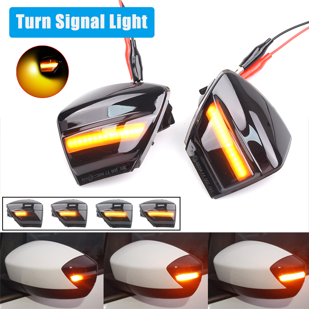 2X para Ford s-max 07-14 Kuga C394 08-12 c-max 11-19 luz LED de intermitente dinámica espejo lateral lámpara indicadora intermitente secuencial