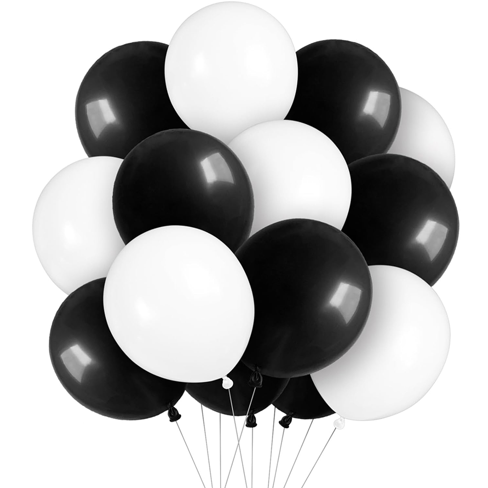 5/10/12 Zoll Schwarz Weiß Luftballons Blau Matt Latex Ballon Geburtstag Party Baby Dusche Dekoration Hochzeit Abschluss Helium Globos