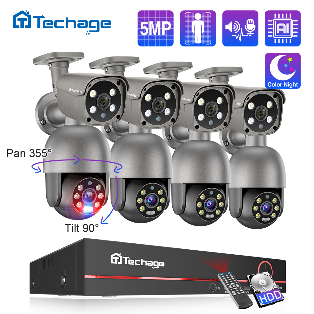 8CH 8MP H.265 POE IP камера система Ultra HD 4K двусторонняя аудиосистема Smart AI обна