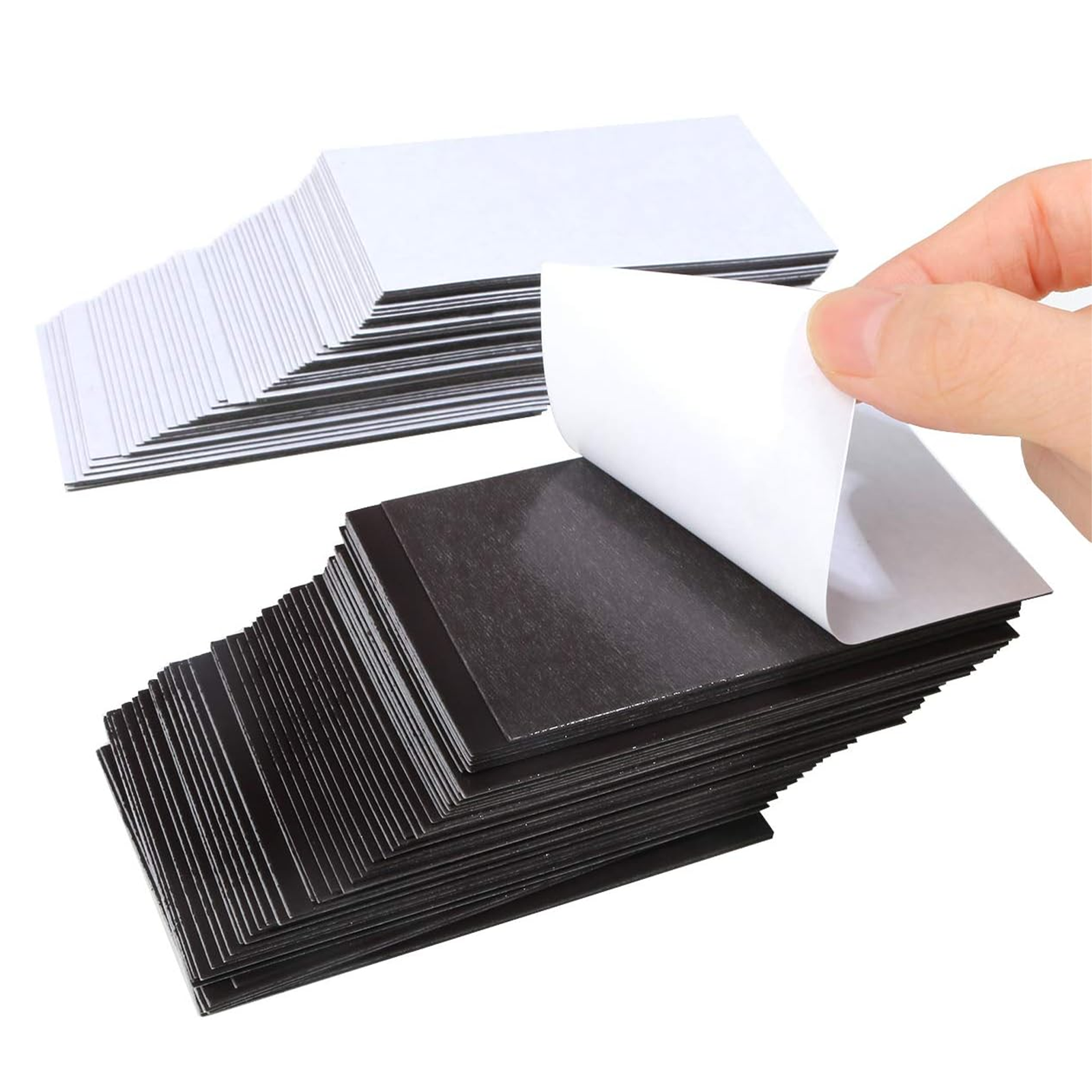 Feuilles magnétiques auto-adhésives 3,5x2 pouces, durables et flexibles, personnalisables, pour cartes de visite, projets artisanaux