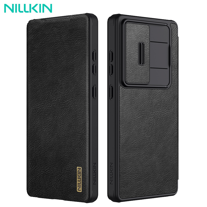 Voor Samsung Galaxy S25 Ultra / S25 Flip Case Nillkin QIN Pro Slide Camera Card Pocket Lederen Boek Cover voor Samsung S25+ Plus