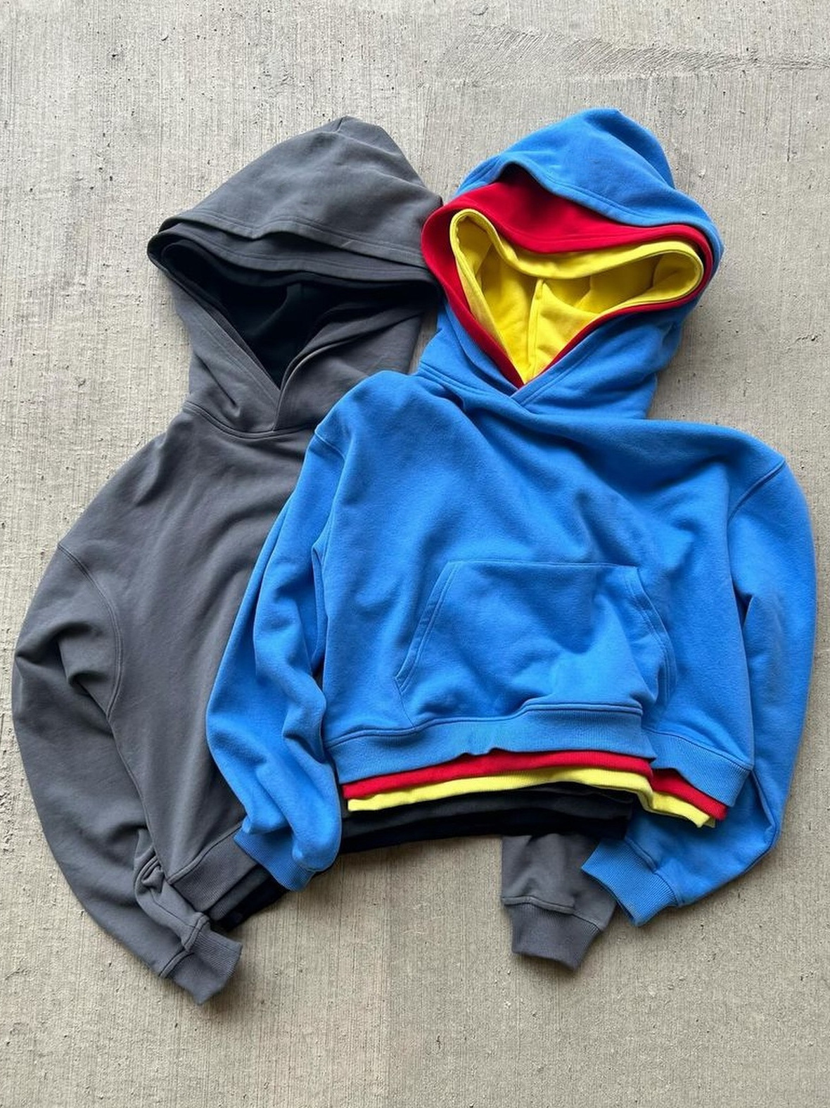 26 Spring Street Style: Three-Layer Color-Striped Surface Y2K Style Personalized Pullover Hoodie for Campus Street Style Photogr