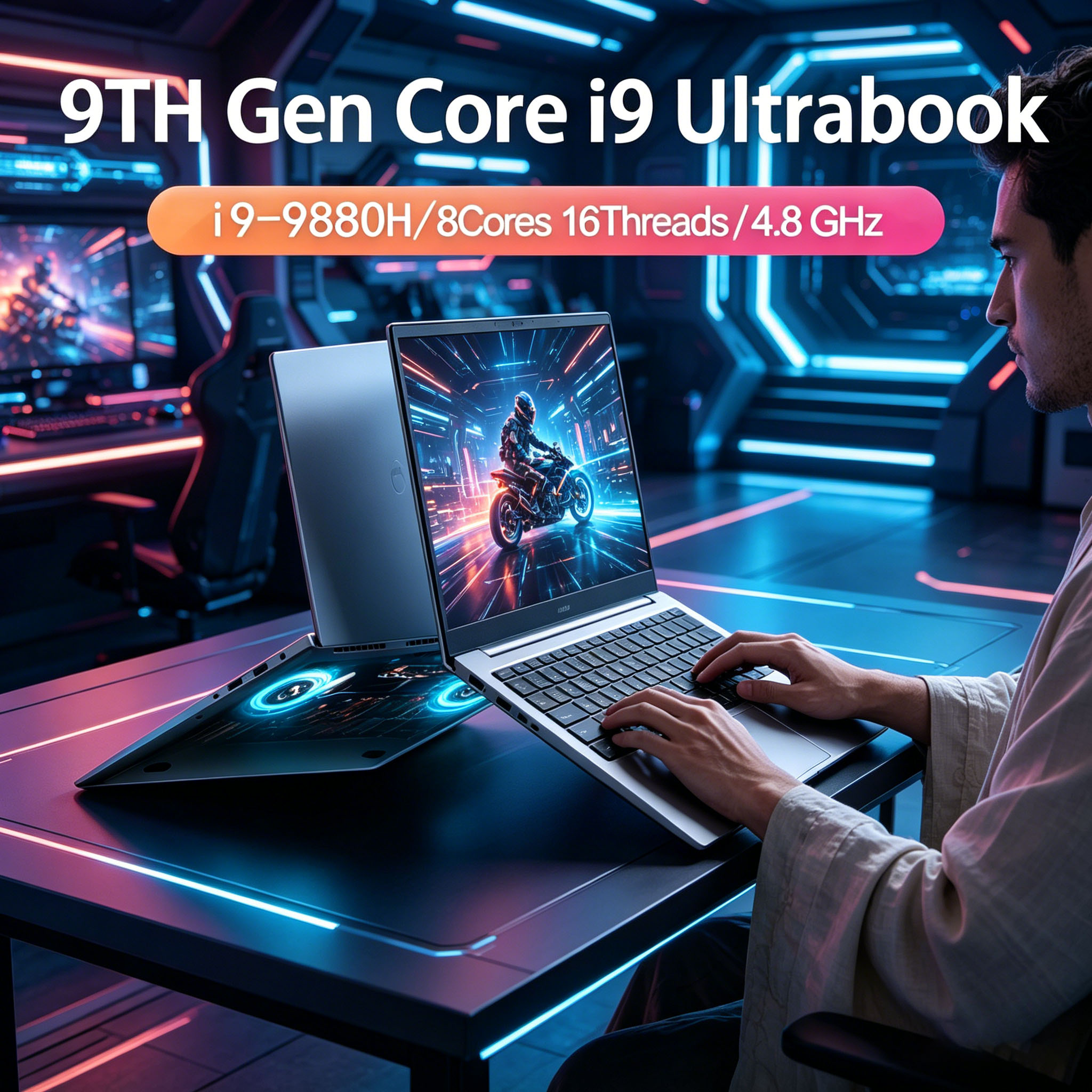 Blazing 15.6 Inch Laptop Intel Core I9-12900H/i9-10885H Windows 11 Pro 2DDR4 2M.2 SSD Ultrabook Computer Fingerprint Unlock WIFI