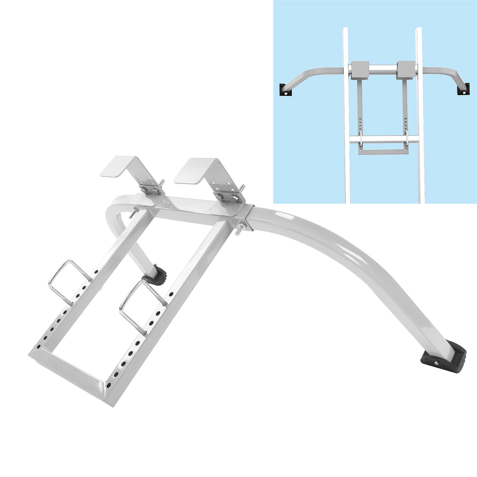 Stabilizator drabiny 150KG ładowanie drabiny stalowej hak dachowy rozpiętość skrzydełka dystans regulowany stabilizator do wspinaczki po drabinie pionowej