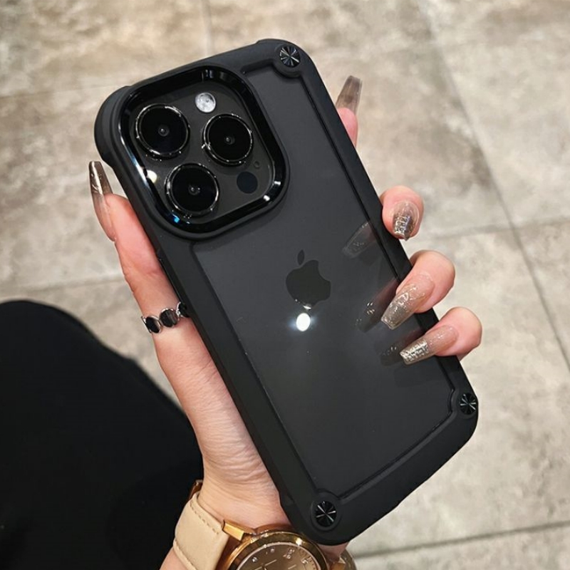Luxe Robuuste Zware Schokbestendige Case Voor iPhone 16 15 14 13 12 11 Pro Max 16 Plus Siliconen Bumper transparante Hard Cover
