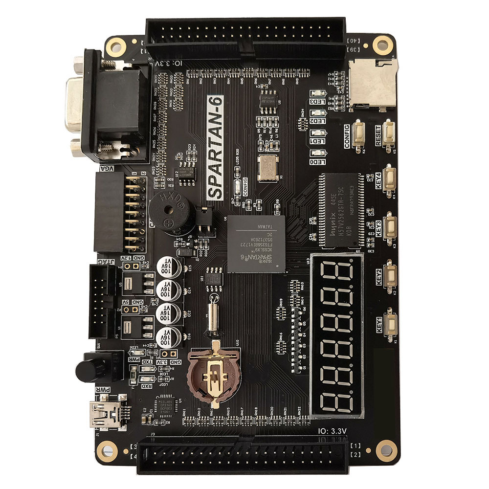 FPGA Development Board Xilinx Spartan-6 XC6SLX16 XC6SLX9-2FTG256 PCB DEMO-kaart met 256Mb-SDRAM SD-kaart VGA
