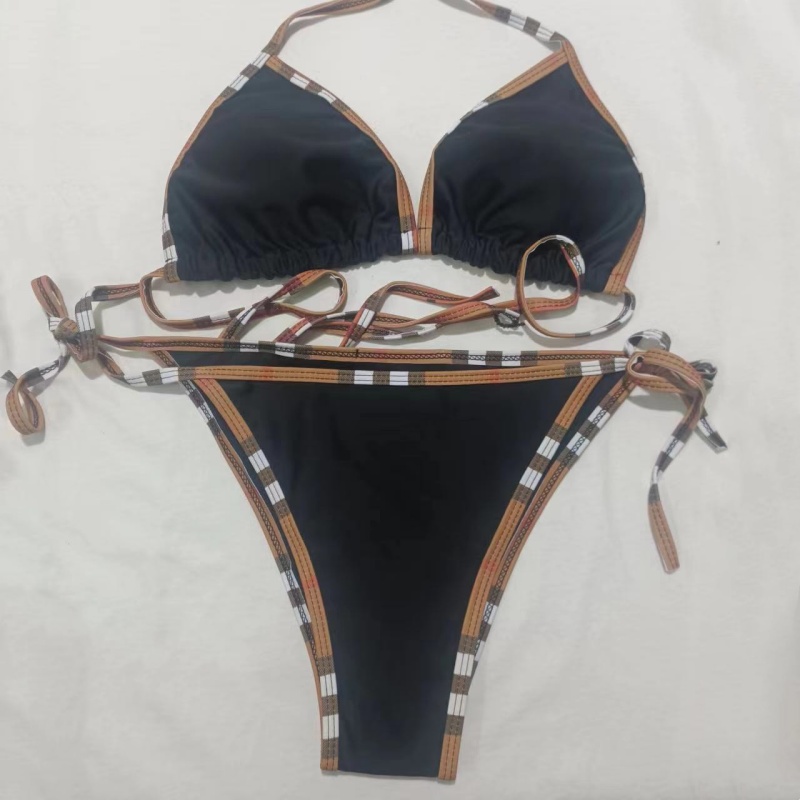 Bikini de diseño de marca de lujo para mujer, traje de baño sexy con Tanga, ropa de playa brasileña, conjunto de dos piezas de sujetador con tirantes para mujer