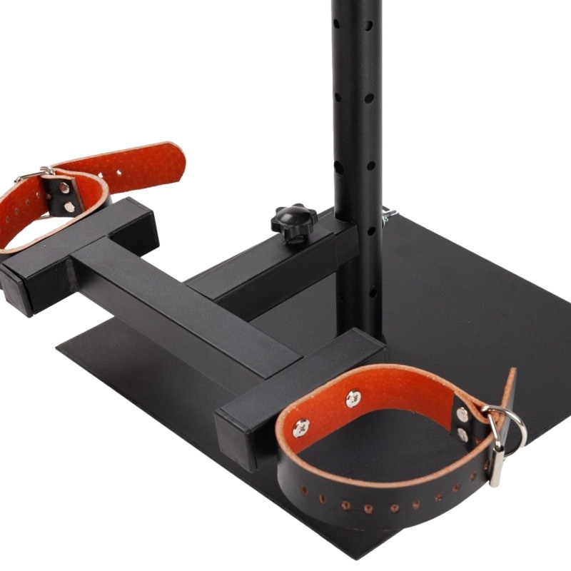 Merciless Stand Phranger BDSM Hodenquetscher mit Fußfesseln Bondage-Pressgerät SM-Gerät mit Handschellen Sexspielzeug für Männer