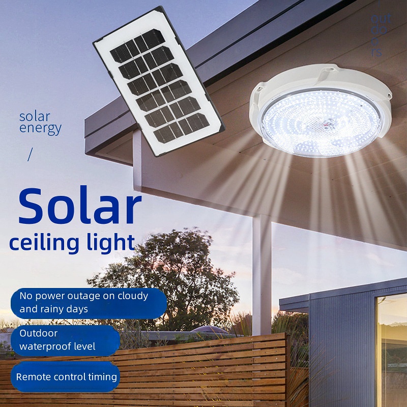 Interior Solar LED luz de teto, luz fluorescente do agregado familiar, consumo de energia zero, telhado com controle remoto, jardim ao ar livre