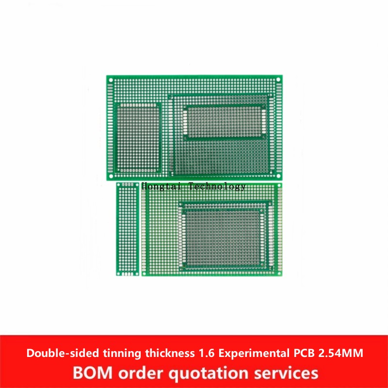 Double-sided tinned thickness 1.6 high-quality fiberglass board PCB 2.54MM hole board 2*8/3*7/4*6/5*7/6*8/7*9/8*12/9*15cm