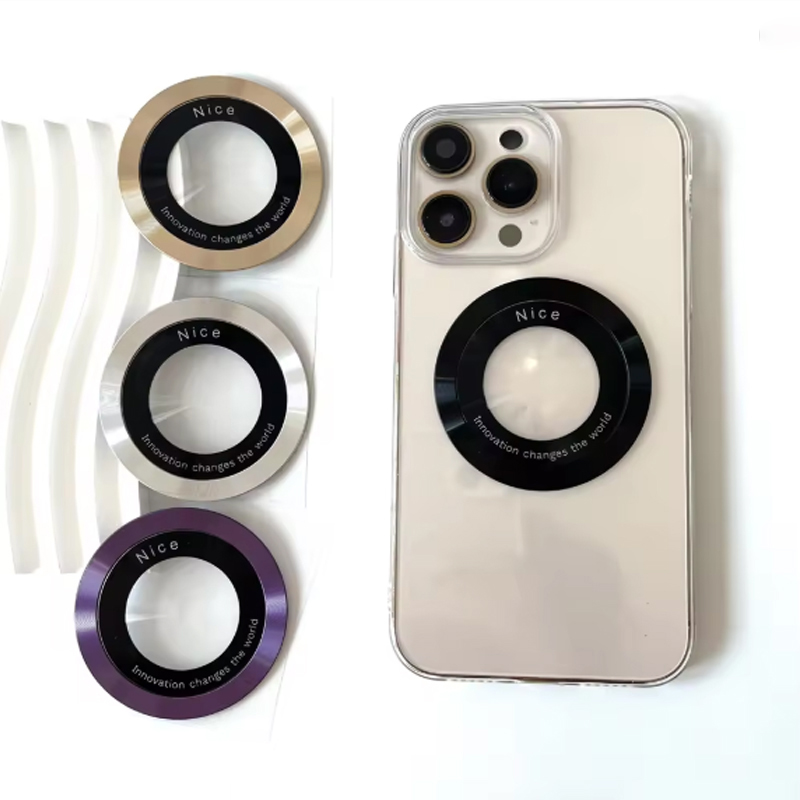2 pezzi per anello piastra magnetica Magsafe per iPhone supporto adesivo in metallo caricatore wireless foglio piastra metallica per supporto magnetico per auto