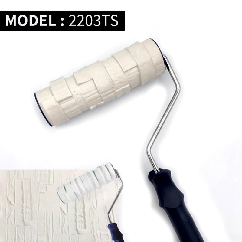 Decoratief verfroller-schildergereedschap met patroon voor muur Rubberen beschermingsstempel Polyurethaan getextureerde verf aardewerkwiel 2203