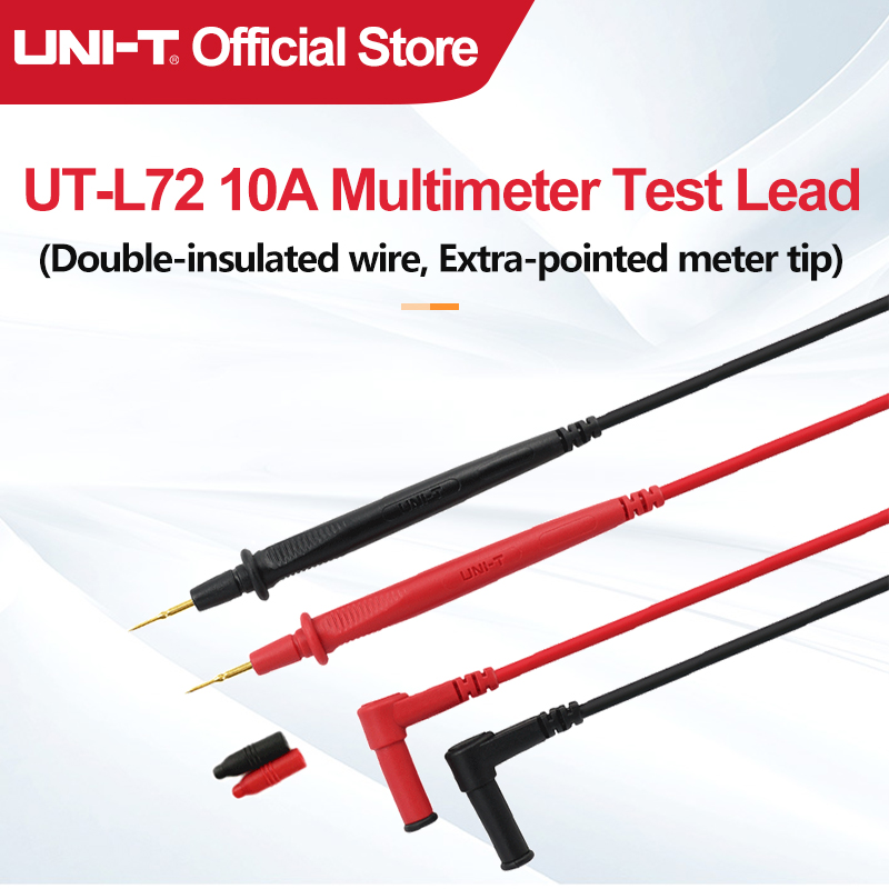UNI-T Multimeter-Messleitung UT-L72 10 A 1000 V Nadelspitze Draht Stift Kabel Messsonden