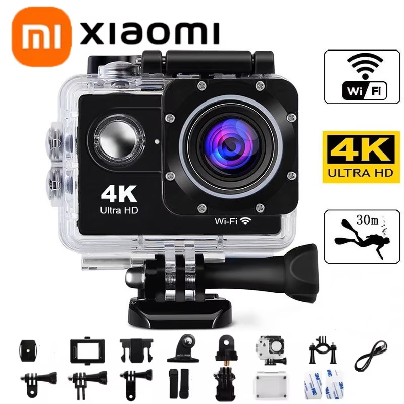 Cámara de acción Xiaomi Ultra HD 4K/30fps WiFi 2,0 "170D casco impermeable subacuático cámaras de grabación de vídeo deportes bicicleta Vlog