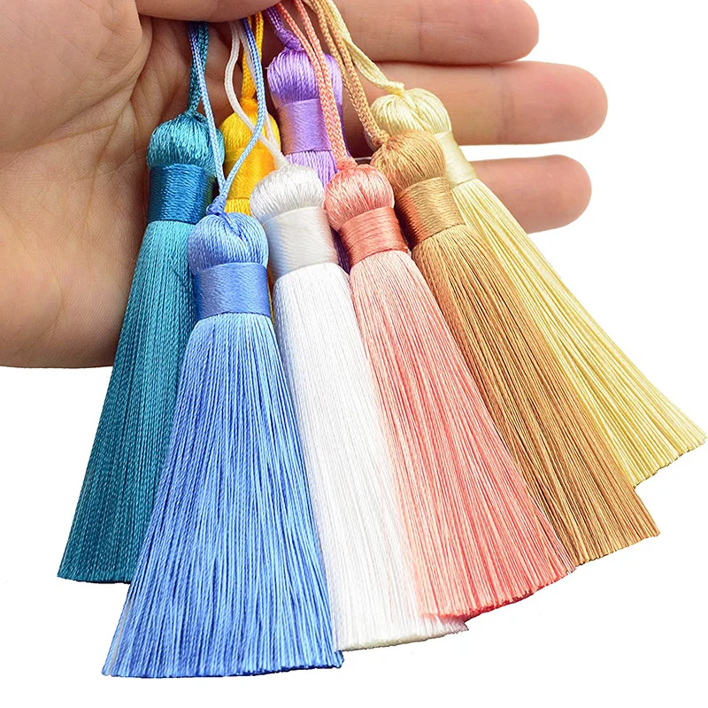 2/5/10 Stuks 16 Cm Dikke Kwasten Zachte Elegante Handgemaakte Zijdeachtige Floss Kwasten Met Koord lus Chinese Knoop Kwasten Voor Sieraden Maken