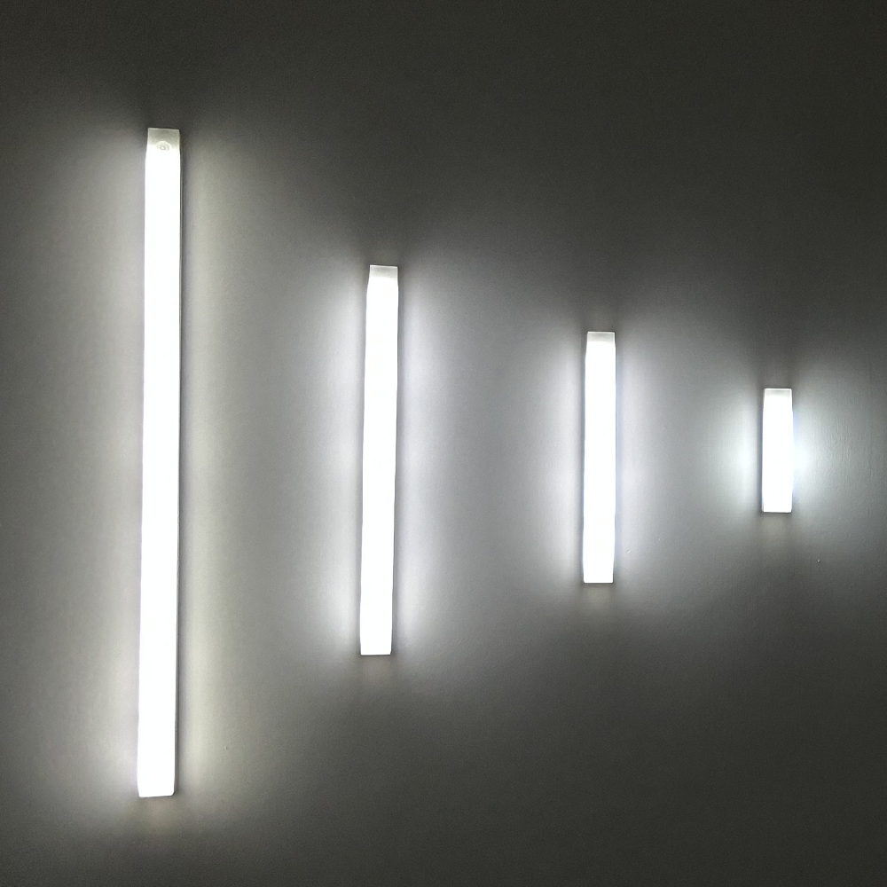 Recarregável led sensor de movimento luz noturna sob o armário lâmpada sem fio para cozinha guarda-roupa cabeceira tira indução barra luz