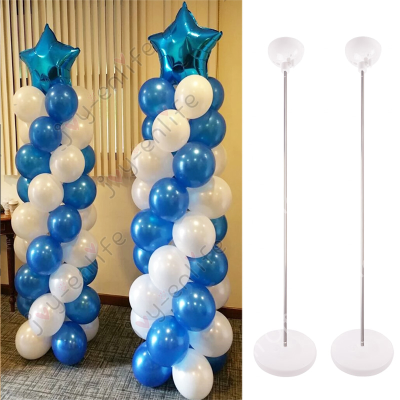 1/2 zestaw regulowany stojak na kolumnę balonową zestaw metalowy uchwyt na balon podstawa dekoracje ślubne urodziny Baby Shower boże narodzenie