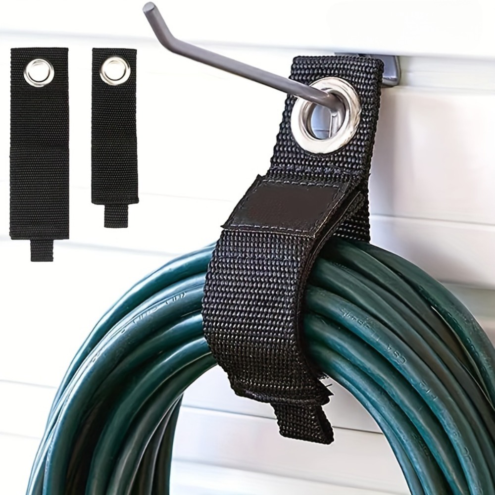 Correas de almacenamiento de alta resistencia, organizador de cables de extensión reutilizable, bridas para cables, soporte de accesorios de almacenamiento de manguera, organización de garaje