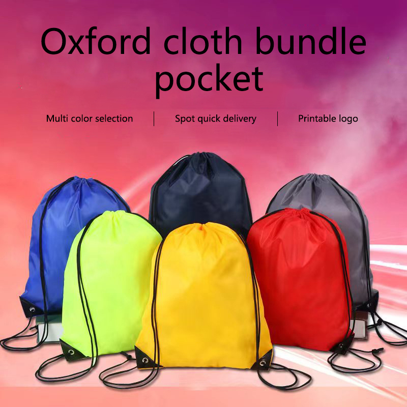 1PC Outdoor sporttas met trekkoord, waterdichte basketbalrugzak, Oxford-rugzak met trekkoord en dubbele schouderband