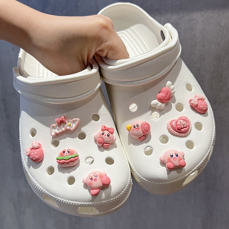 Adornos de Zapatos con Diseño de Kirby Chef, Decoraciones DIY para Zuecos y Sandalias, Accesorios Divertidos para Zapatos, Regalo Navideño para Niños y Niñas