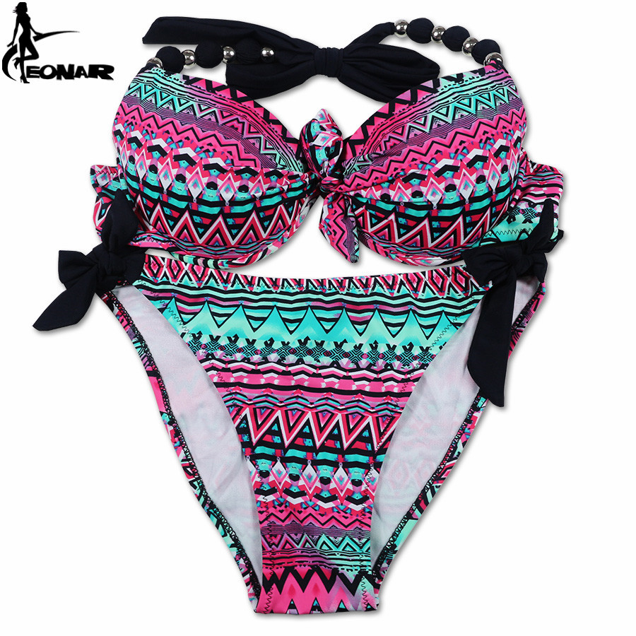 EONAR femmes Bikini offre taille combinée maillot de bain Push Up Bikini ensembles brésilien maillots de bain grande taille maillots de bain femme XXL