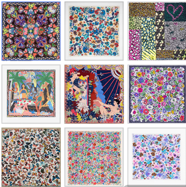 Foreign trade original single Spanish new print delicate flowers large square shawl scarf scarf