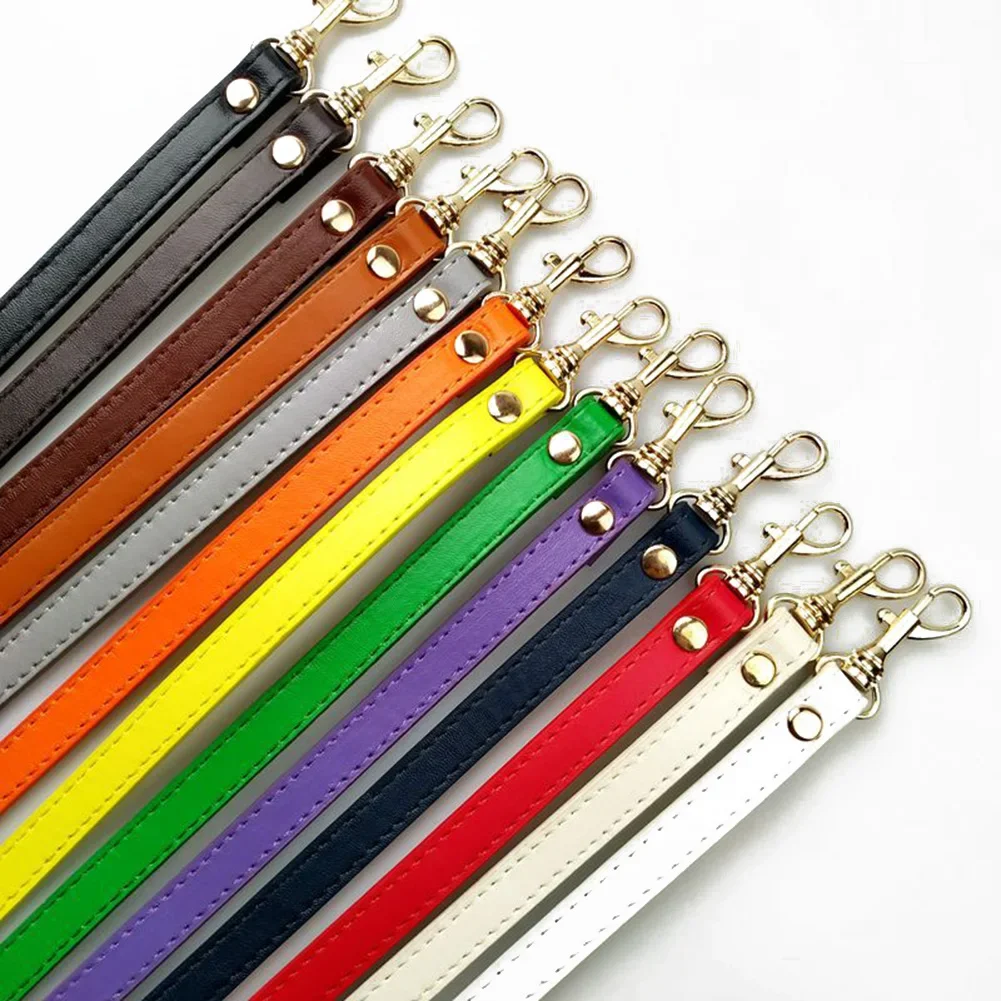 120cm skórzane torby na ramię akcesoria do pasków DIY Crossbody regulowana torba z PU paski pasek czarny pasek do torebki srebrna złota klamra