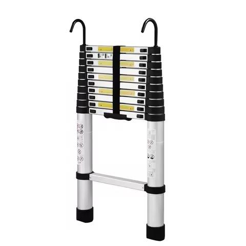 Escalera tipo loft retráctil plegable de aluminio de una sola cara liviana con ganchos Diseño telescópico para uso doméstico y hospitalario