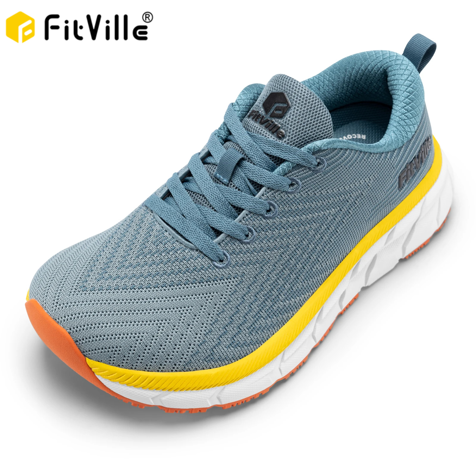 Sepatu Pria FitVille Wide Toe Box, Empuk, Lebar Ekstra, Anti Selip, Sepatu Lari Nyaman, Ringan, Untuk Kaki Besar
