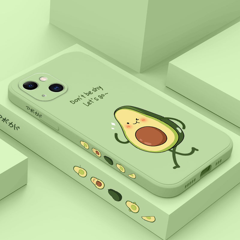 Funda de teléfono familiar de aguacate para iPhone 17 Air 16 16E 15 14 13 12 11 Pro Max Mini X XR XS MAX 7 Plus 6 6S Plus