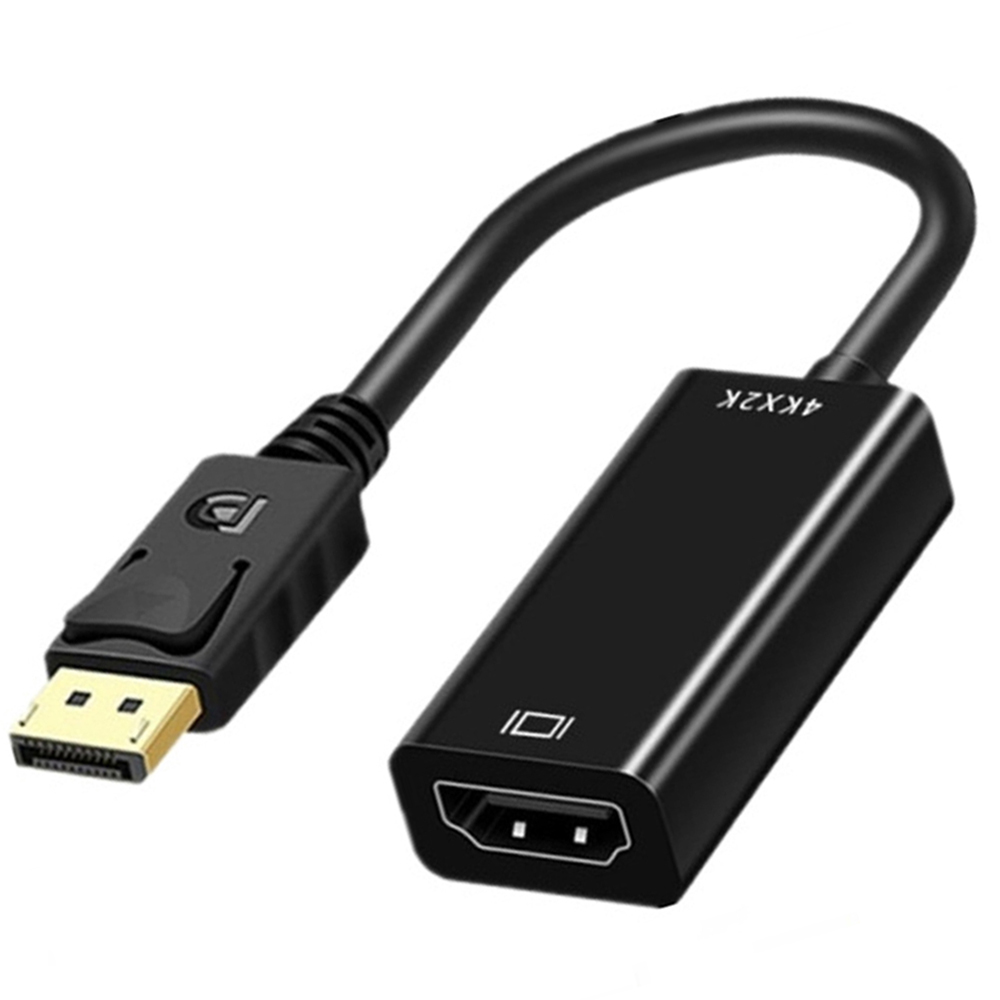 HD 4K DisplayPort TO HDMI-อะแดปเตอร์แปลงสายเคเบิลชาย DP หญิง HDMI-เข้ากันได้กับวิดีโอเสียงสําหรับทีวี PC โปรเจคเตอร์