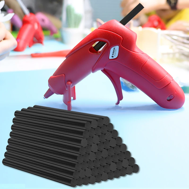 60 stücke/120 stücke Schwarz Hot Melt Kleber Sticks für Hot Melt Kleber Pistole Handwerk Album Legierung Zubehör reparatur Werkzeuge