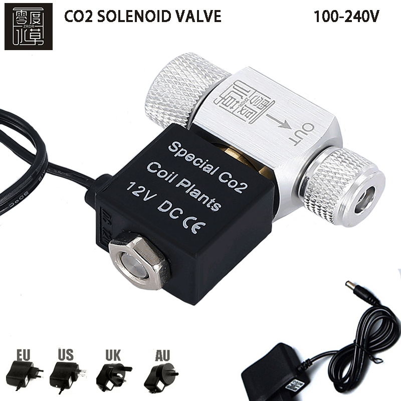 Fish Tank CO2 Solenoid Valve Regulator Generator Control Waterproof Flame Retardant Single and Double Head CO2 Solenoid Valve