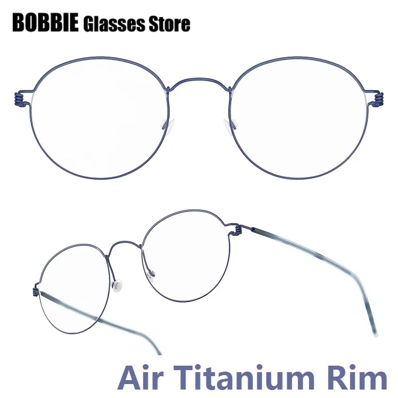Montature per occhiali Uomo Air Titanium Rim Occhiali senza viti Occhiali da vista Donna Morten Rotondo Quadrato Ovale Danimarca Marchio Design coreano Nuovo