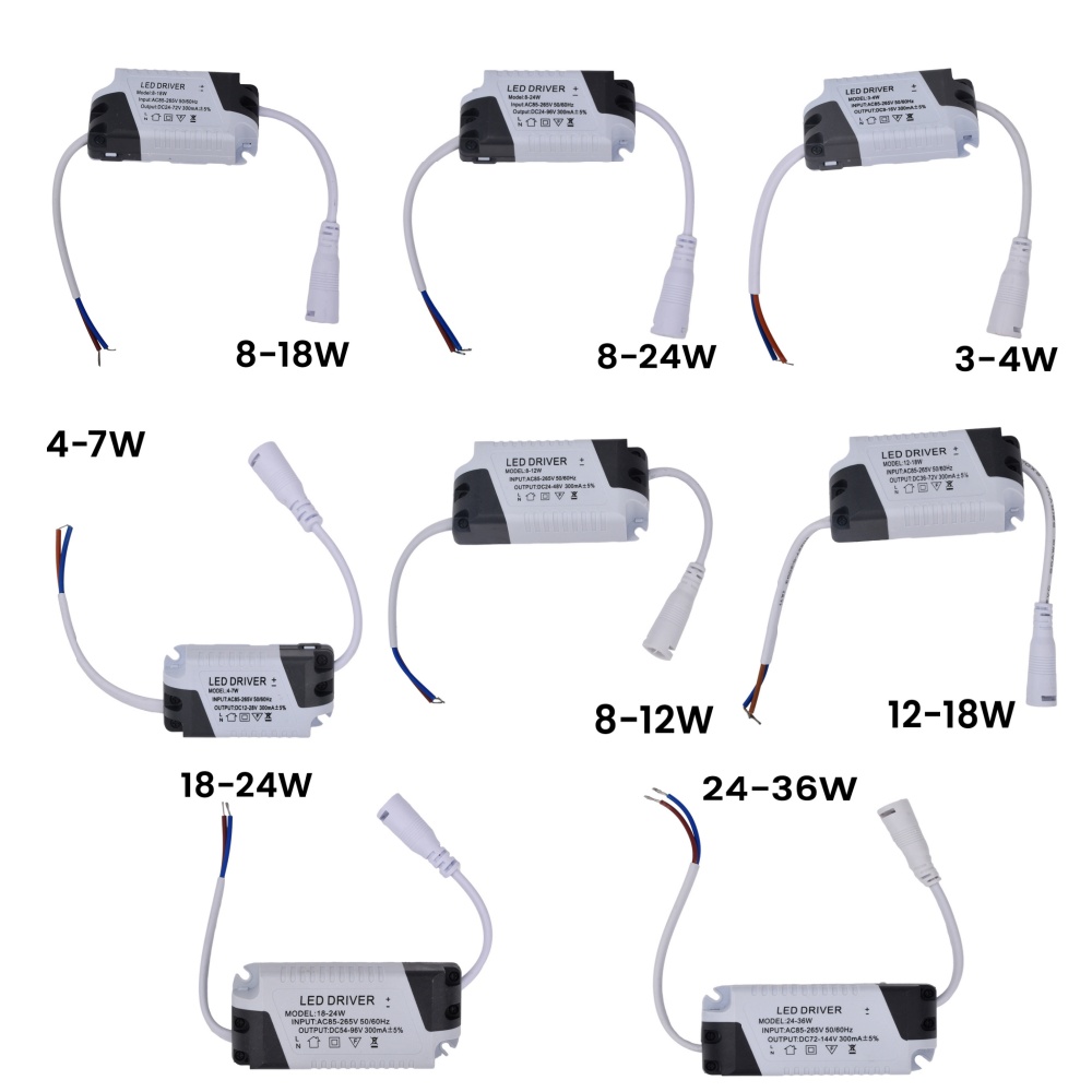 LED-Treiber 3-4 W 4-7 W 8-12 W 12-18 W 18-24 W 24-36 W LED-Konstantstrom-Treiber-Netzteil für Treiber-LED-Transformator