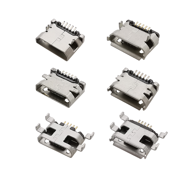 Conector Micro USB de 5 pines, puerto hembra, enchufe de soldadura SMD SMT, toma de carga de datos para teléfono Android, adaptador de reparación DIY MicroUSB 5P