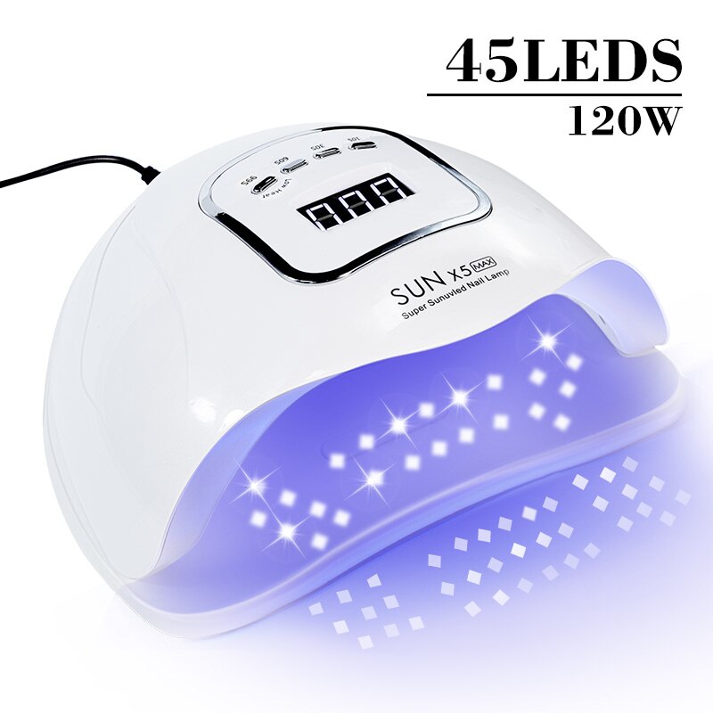 Lámpara LED de manicura SUN X5 MAX 45 LEDs, lámpara de uñas UV LED para uñas, esmalte de uñas, lámpara de gel para uñas