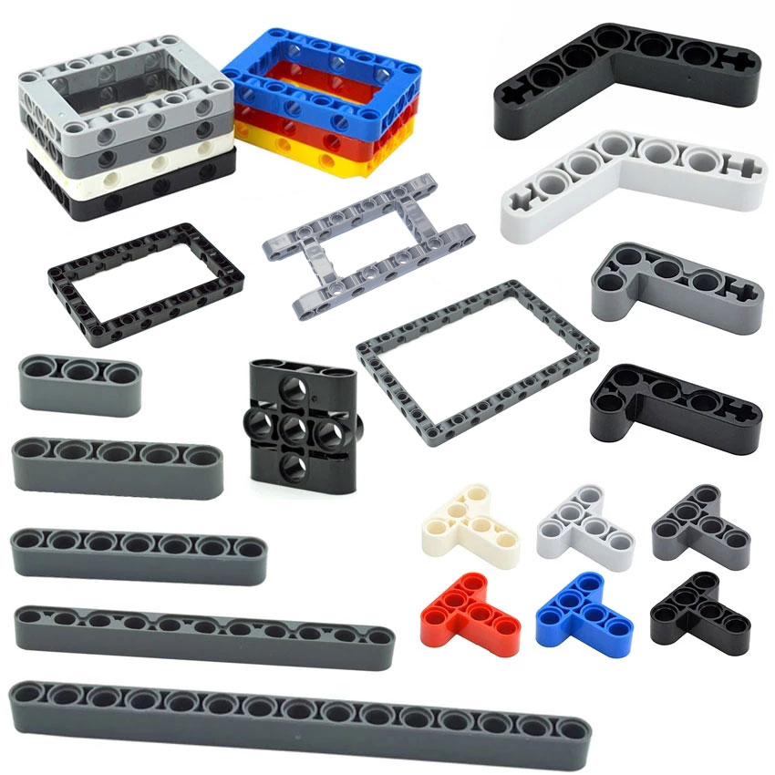 MOC Technische Liftarm-Balken-Steine zum Selbermachen, baut Partikel 32348, modifizierter gebogener Ziegelstein, pädagogisches 39793, 39790, Konstruktionsspielzeug zusammen