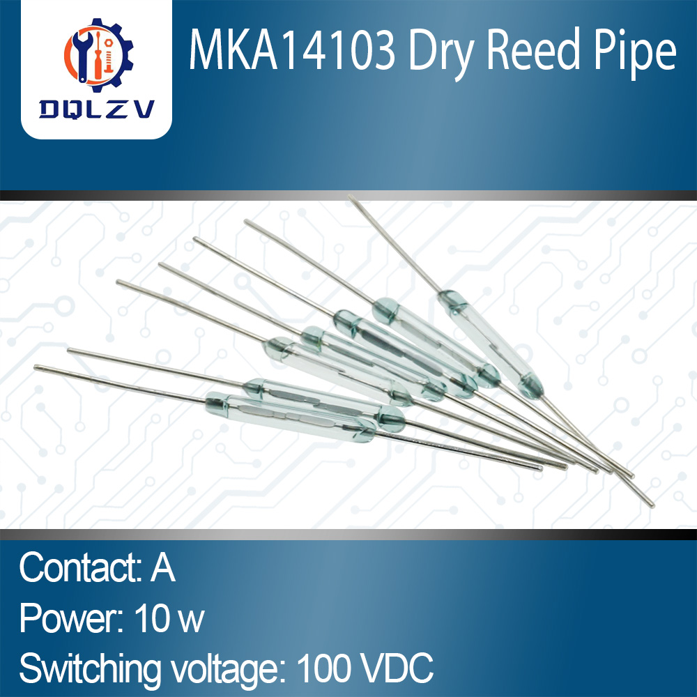 Interrupteur à lames en plastique, Type MKA14103, 2x14MM, interrupteur magnétique Anti-Vibration, normalement ouvert