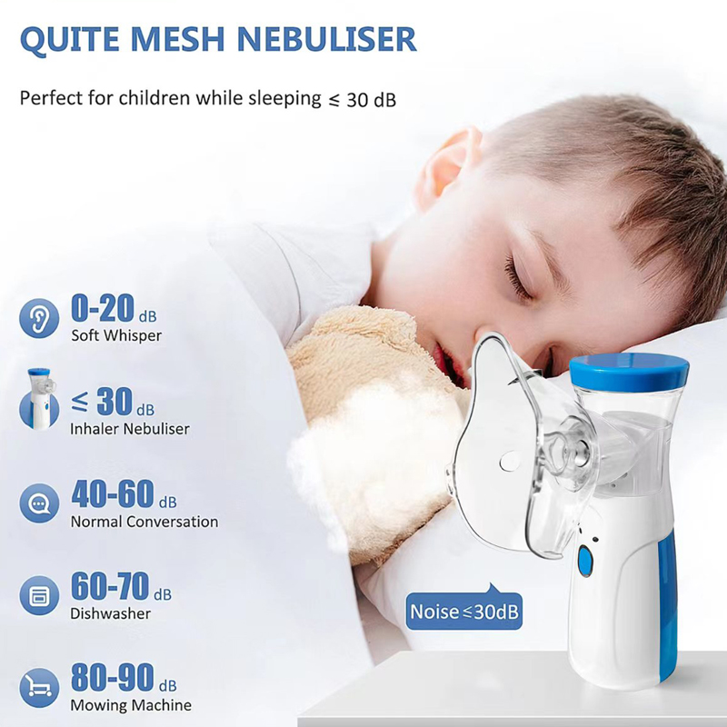 Mini malha portátil nebulizador hoseheld médico silencioso inalador ultrassônico dispositivo de vapor móvel correr nariz para criança adulto