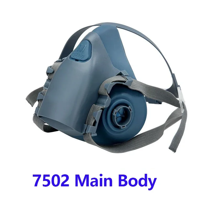 Masque à gaz 7502, respirateur chimique, masque de protection, pulvérisation de peinture industrielle, peut être associé à 6000 filtres Anti-gaz organique