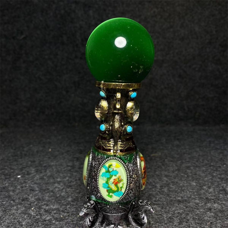 Florero de bola de cristal de ojo de gato, adorno de florero de ojo de gato, suministros al por mayor de transmisión en vivo, antiguo y varios