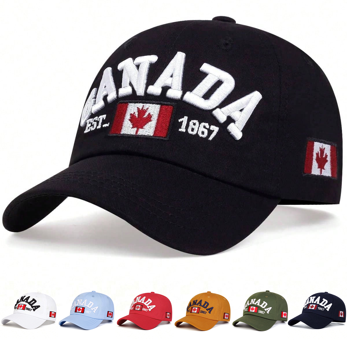 Mode Katoen Canada Baseballpet Vlag Van Canada Hoed Snapback Adjutable Heren Baseball Caps Gorras
