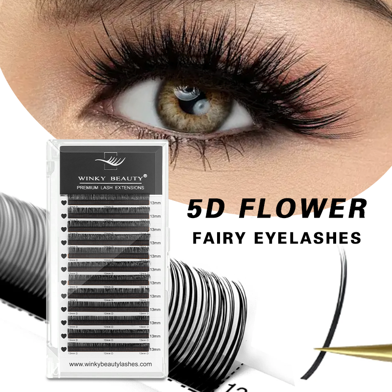 Winky Beauty Cílios 5D Flora 0.07mm Easy Fan Extensões de Cílios Atacado Volume Pré-fabricado 12 Fileiras Cílios Naturais Macios