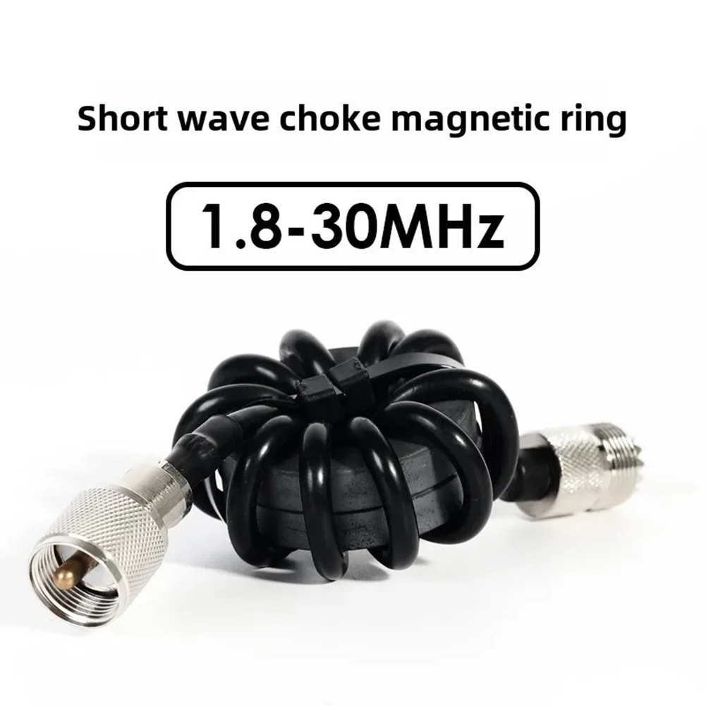 1Pcs 1.8-30MHz Shortwave Choke Coil Magnetic Ring Anti-interference For HF Shortwave Radio To Suppress Common Mode Current Parts