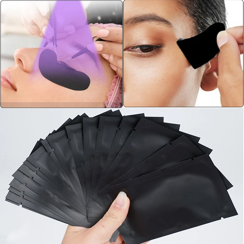 30/60 Par Naklejek z Wypełnieniem UV Black Patches do Przedłużania Rzęs, Żelowe Podkładki pod Oczy, Hydrożelowe Izolujące Od Promieni UV, Papierowe Naklejki, Owijki, Makijaż, Nowość