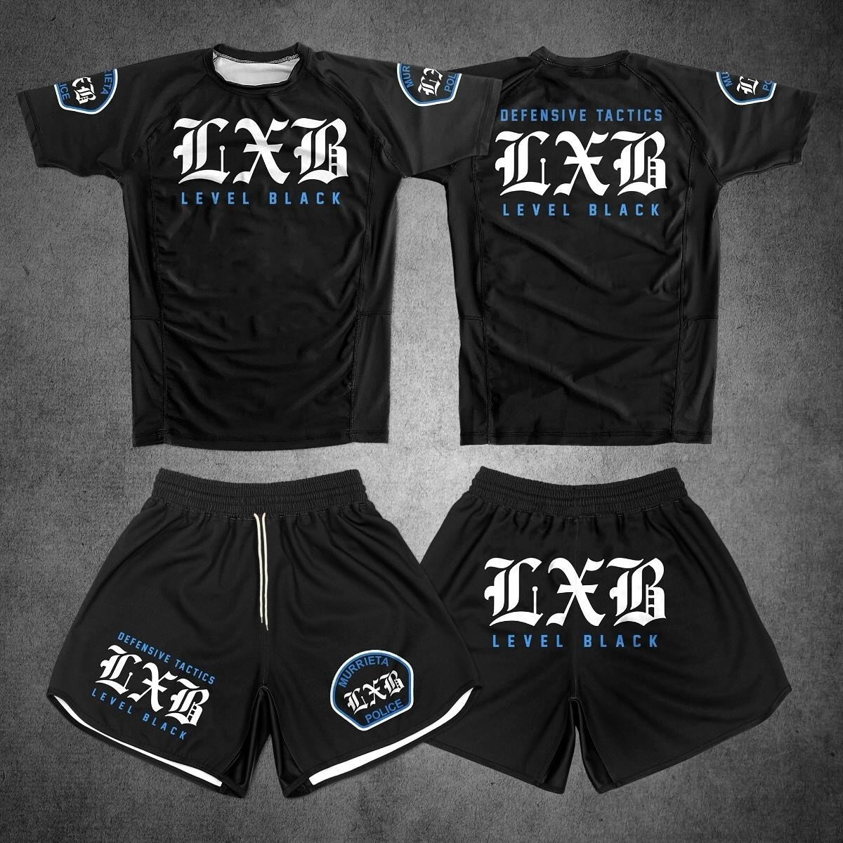 V1 LXB AJJ Черные быстросохнущие комплекты футболок и шорт для спортзала Rash Guard Levelxblack Jersey RANKED V2 NIVEL NEGRO Suit
