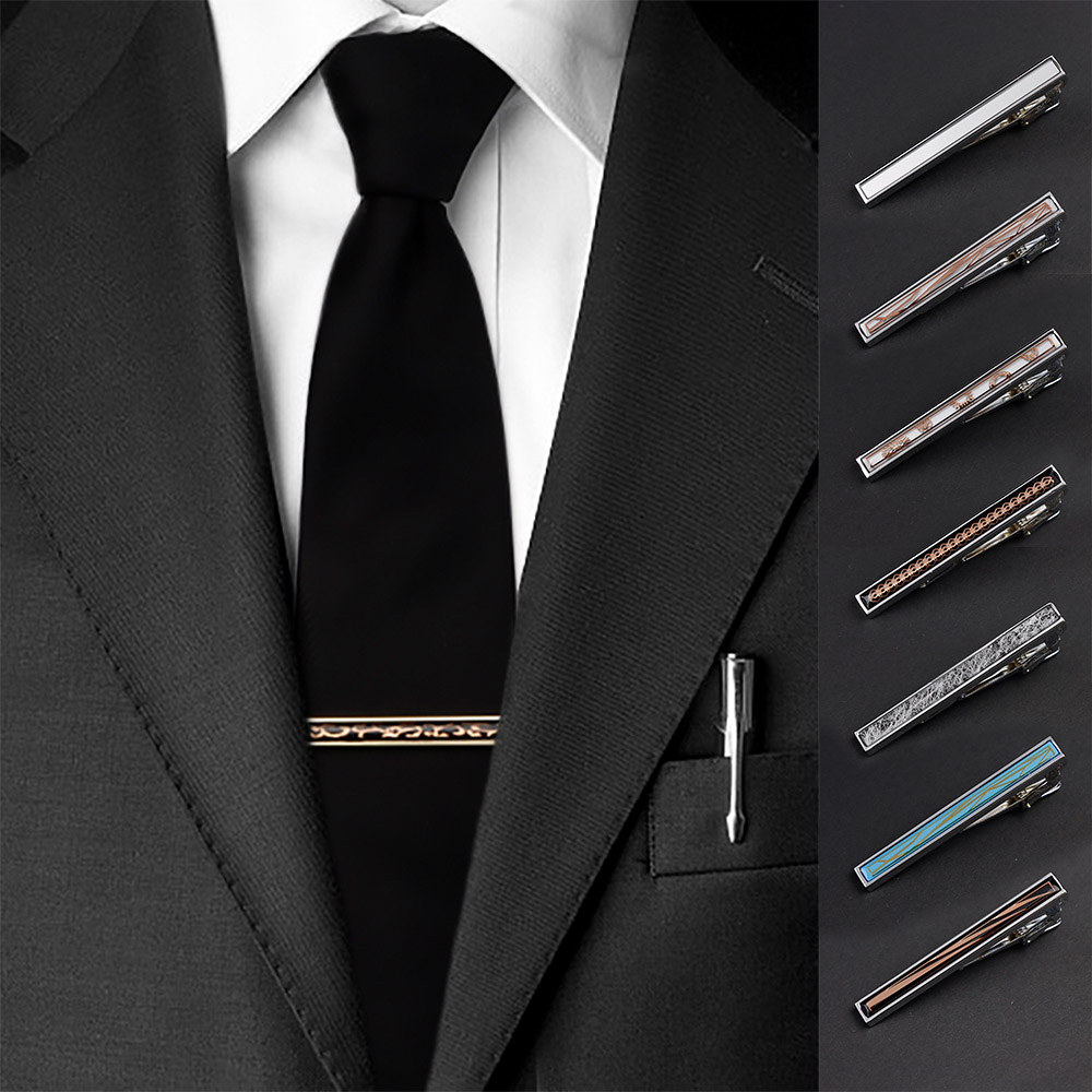 Nowy, wysokiej jakości, klasyczny, złoty i srebrny zestaw metalowych spinek do krawata 6 cm, designerskie agrafki do krawata dla mężczyzn, akcesoria biznesowe na bankiety, prezent.