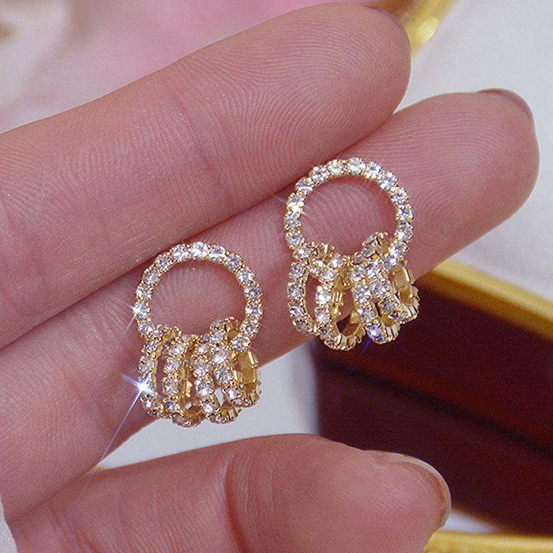 Boucles d'Oreilles Coréennes Super Brillantes en Or group 14k pour Femme, Bijoux Élégants, AAA, Contre-indiqué, Cadeau d'Anniversaire
